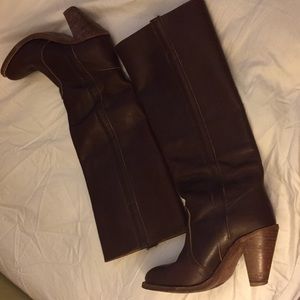 Beautiful cognac tall Frye boots